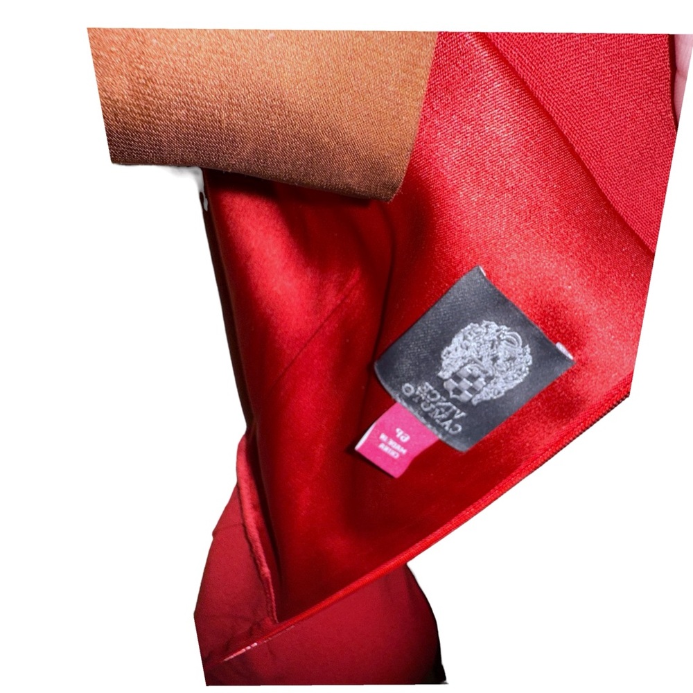 Beautiful Vince Camuto Red Off-the-Shoulder Ruched Trumpet Gown Size 6P - Picture 12 of 16